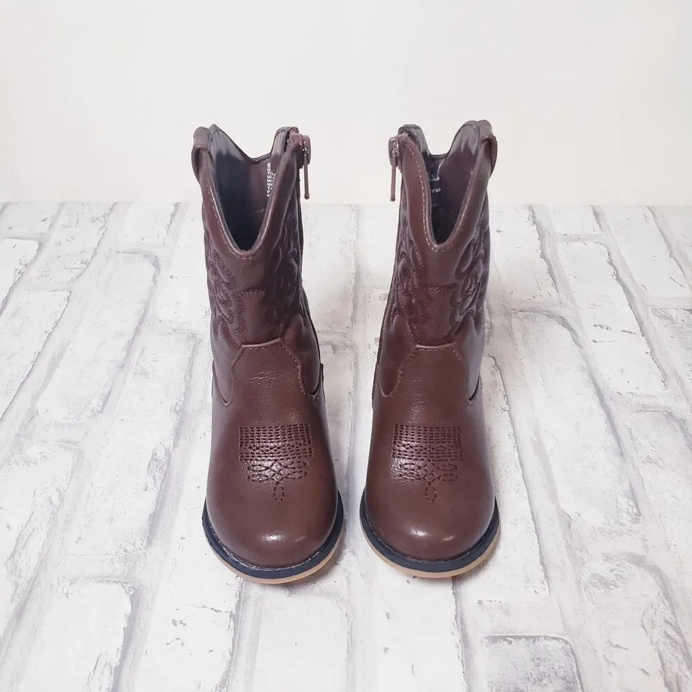 Cat & Jack Brown Toddler Cow Girl Boots